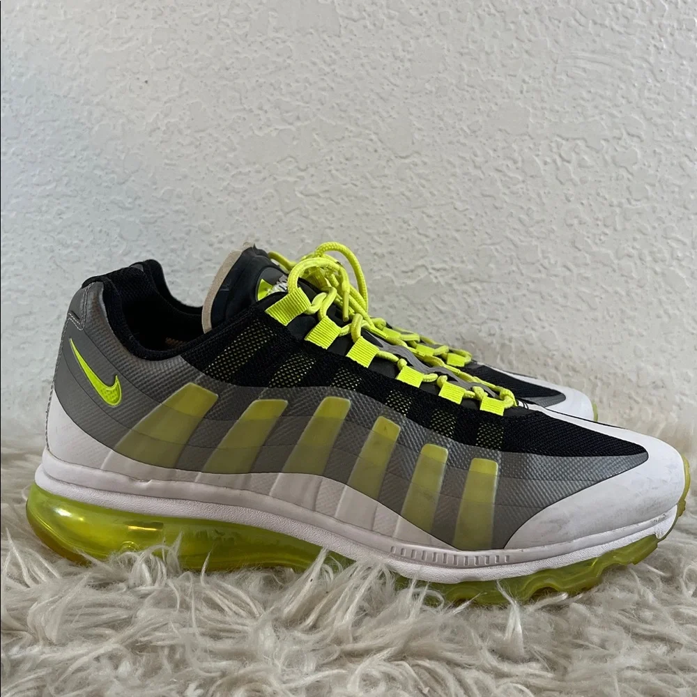 Nike Air Max ‘95 Men’s Size 11.5 White/Black/Volt/Silver 511307-010 Sneakers - Picture 4 of 11